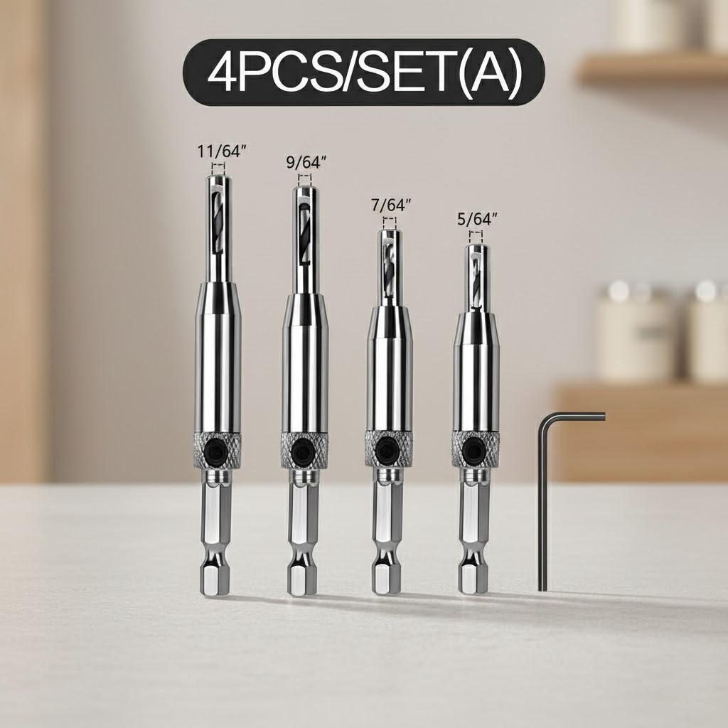 

Woodworking Reaming Drill Bit Hole Opener Accurate Positioning Tool for Doors Windows Hinges Hardware 8 Sizes Available