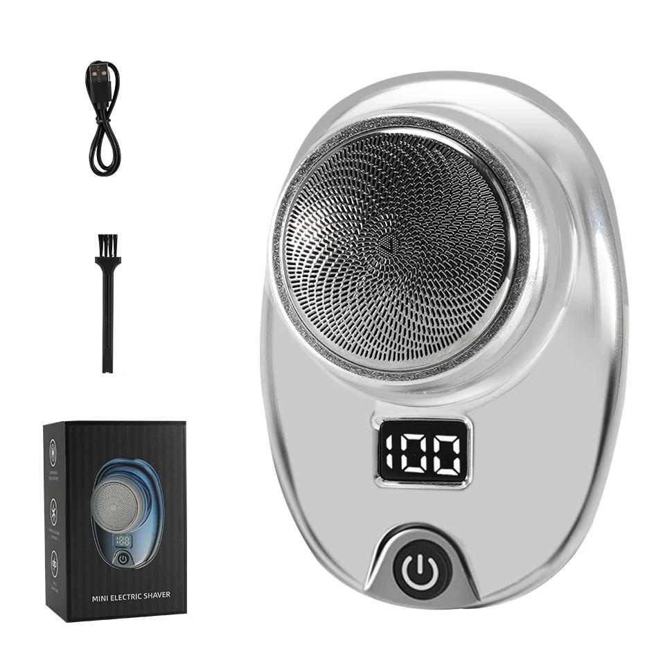 Portable Electric Shaver USB Rechargeable Mini Shave Electric Razor Pocket Shaver Waterproof Shaver Smart LED Display