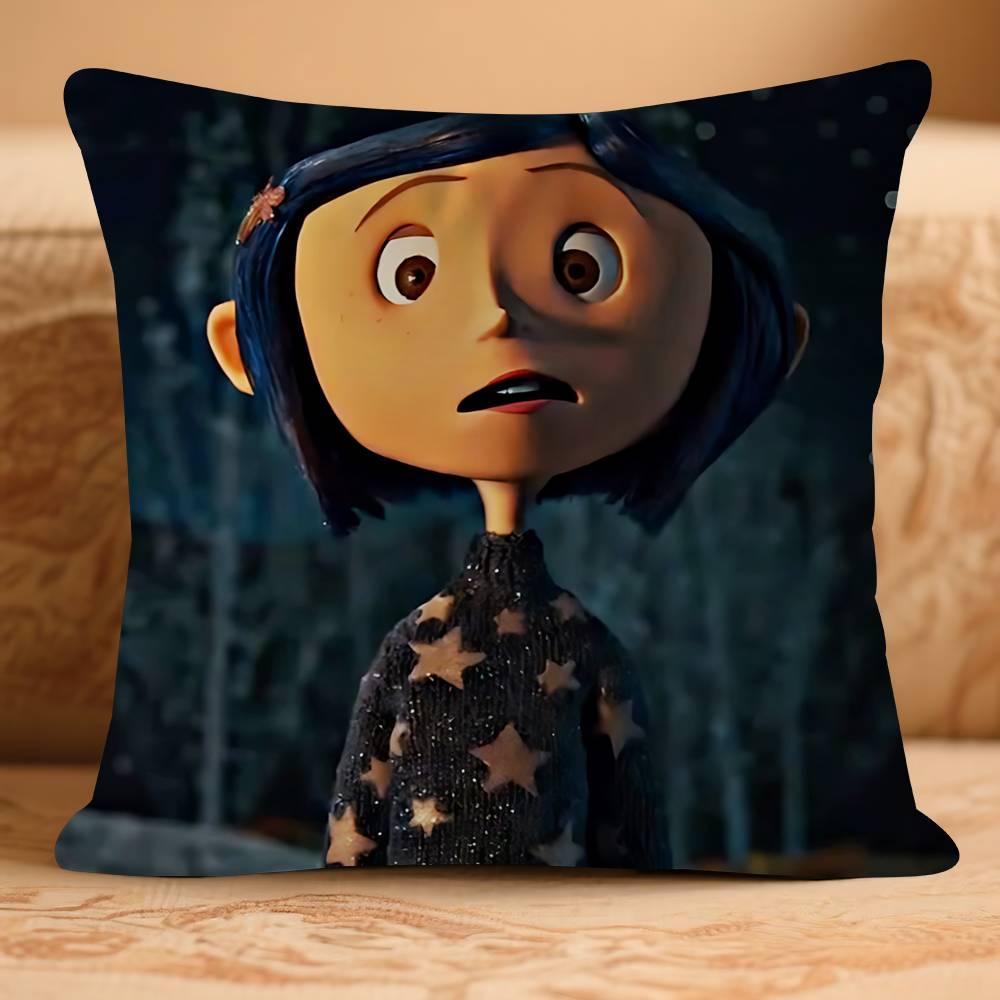 

Anime C-Coralin-nS Pillow Case Removable Washable Cushion Cover – All-Season Soft Linen 16x16Inch