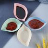 6pcs Degradable Leaf-shaped  Dipping Plate Japanese-style Seasoning Dish Sauces Plate  Vinegar