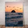Caribbean Sunset Pink Sky Beach Sea Ocean Wave Canvas Wall Art Poster Bridge Palm  Print Painting Summer Home Decoration Gift
