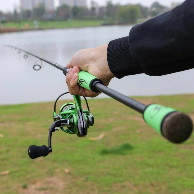 SOUGAYILANG Fishing Rod Lure Rod 4 Section Carbon Straight Anti-Slip PU Handle Travel Fishing Pole