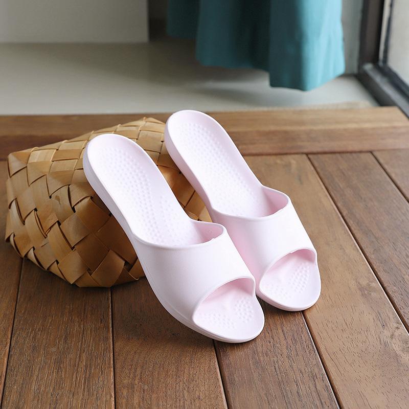 Тайваньская версия шлепанцы с поддержкой свода стопы женские простые домашние ванные банные нескользящие антибактериальные прохладные шлепанцы мужские летние Female S36-38 розовый 2479₽
