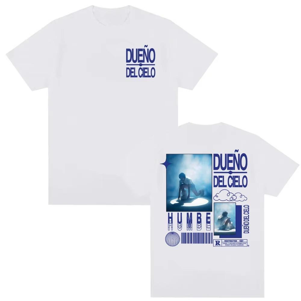 Singer Humbe Dueno Del Cielo Tour 2026 New Album T Shirts Mens Women Hip Hop Vintage Short Sleeve Top Springsummer Streetwear