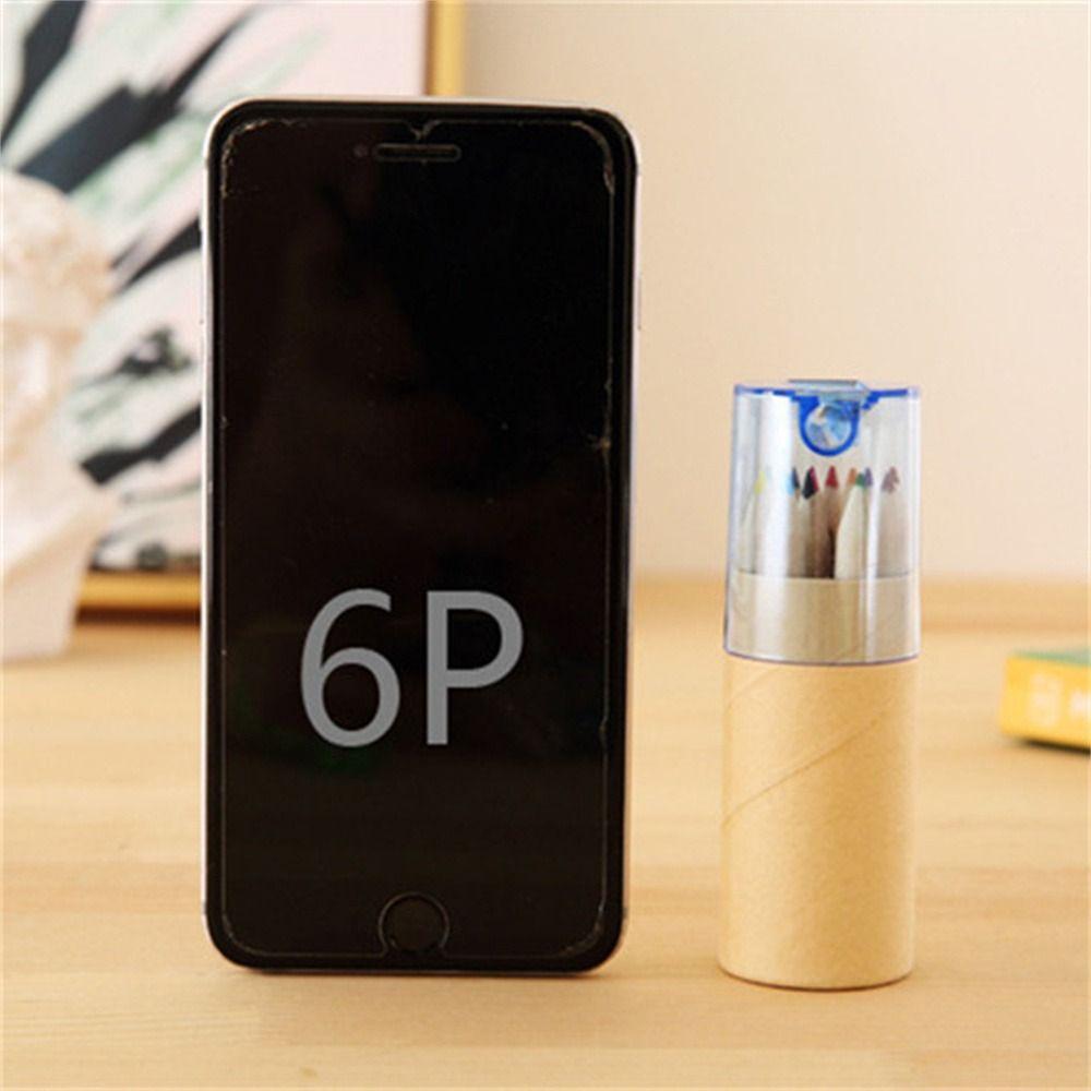 Child Painting Barreled Kawaii Pencil Crayon Colored Pencil Student Pencil 12 Color Pencil