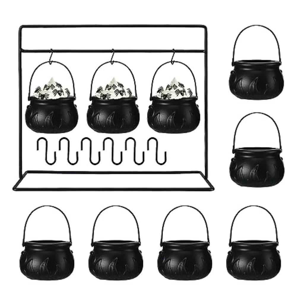 Long-lasting Use Halloween Cauldron Decor Hanging Witch Pot Multiple Set Options