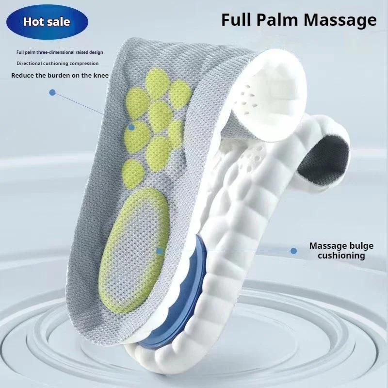 Feet Memory Foam Shock Absorption Shoe Sole Super Soft Insoles Men Running Sports Insole for Shoes Plantar Fasciitis Shoes Pads