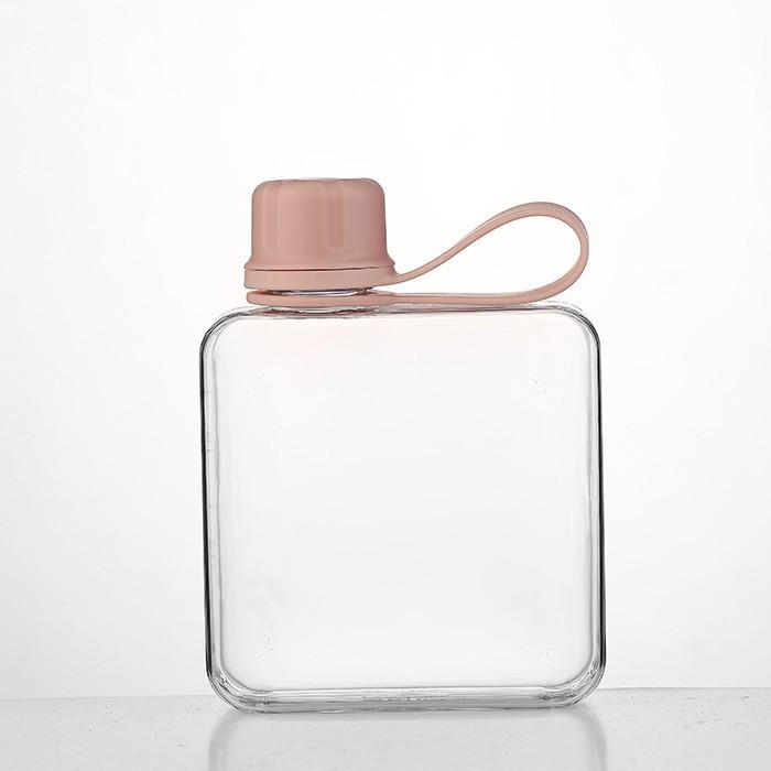 Tritan Handheld Flat Style Water Bottle - Fresh, Stylish, Portable Student Cup for Fruit Tea