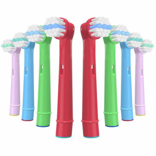 

VINFANY Braun Compatible Electric Toothbrush Replacement Brushes for Kids, Sumizumi Clean Kids Color Toothbrushes (8 Brushes)