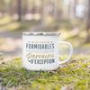Französische Taufpatin Pate Druck Emaille Kaffeetasse Getränke Milchbecher Campingtassen Bestes Geburtstags-Feiertagsgeschenk für Patentante Patenonkel