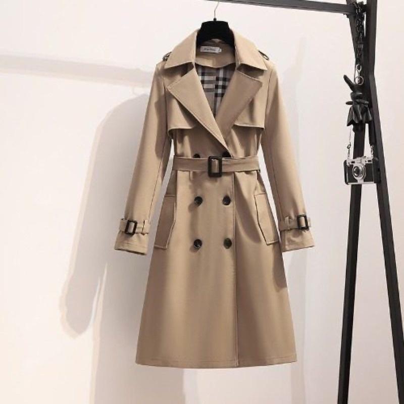 Coats for Women Winter Mid-length Trench Coat Knee-length Slim-fit Thickened Windbreaker Loose Casual Coat Top