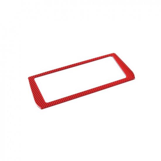 Red Real Carbon Fiber GPS Navigation Panel Cover Trim For Toyota Supra A90 19-24