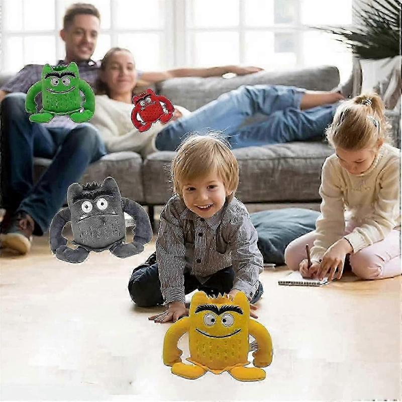 Monster Plush Toys, My Emotional Little Monster Cartoon Doll, Blue/red Monster Plush Toy, Color Plush Doll Set-1set 6pcs
