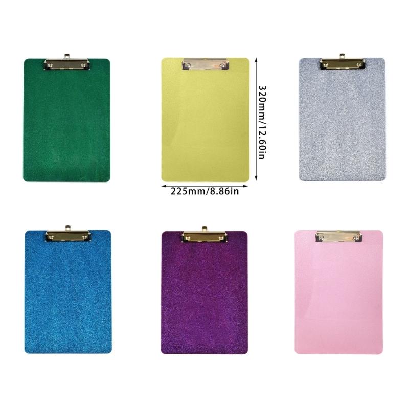 Sparkling Acrylic Clipboard Multipurpose Document Organiser Writing Board Standard Size Clipboards with Hanging Hook