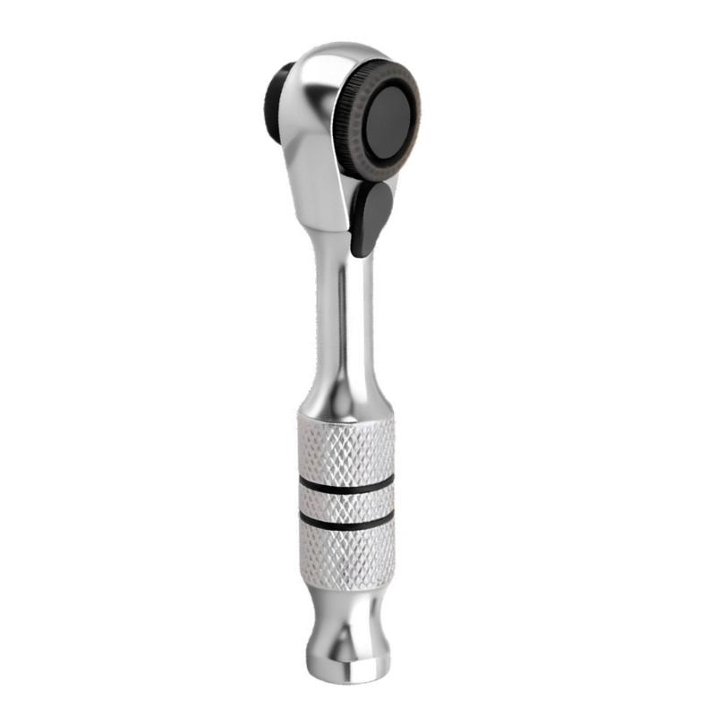 1/4" Drive Ratchet Handle 360 Swivels Head Mini Ratchet Wrench Antiskid Handle For Electronics Repair