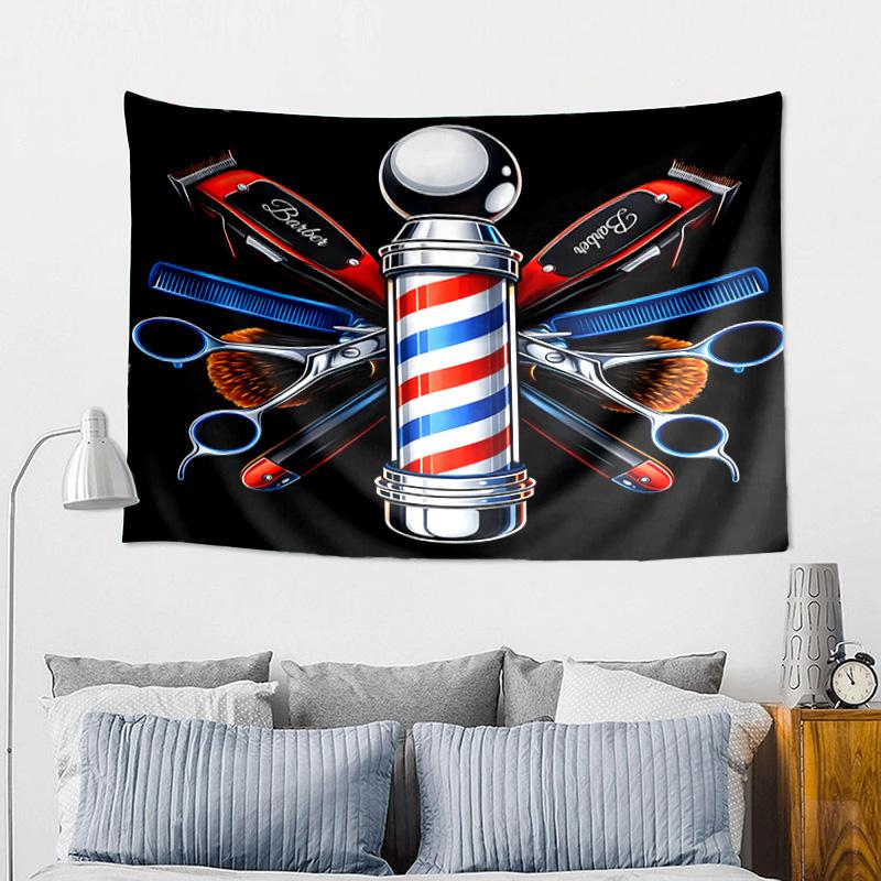 Barber Shop Pole Artwork Tapestry, Unique Design Tapestry, Wall Decor for Bedroom,Livingroom, Playroom,Heartwarming Fan Holiday Gifts
