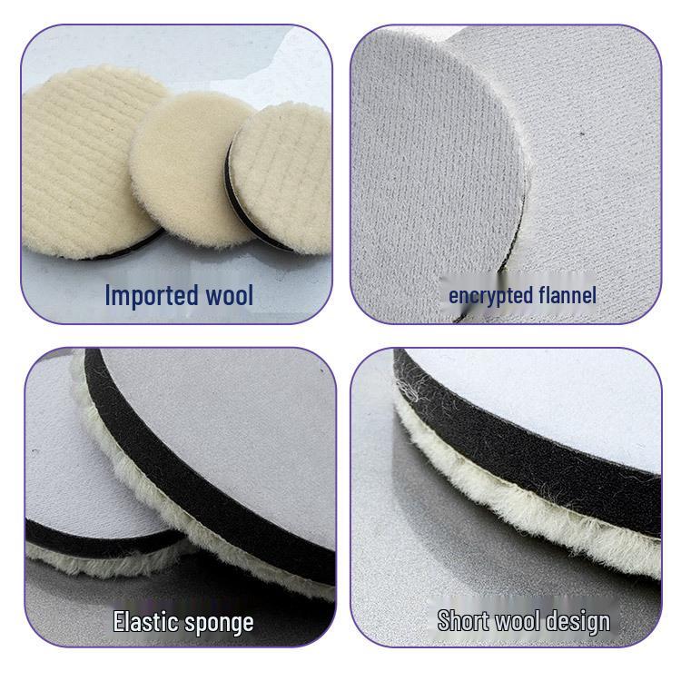 Self-Adhesive Japanese Wool Car Polishing Pad - Scratch Repair & Detailing Disc.