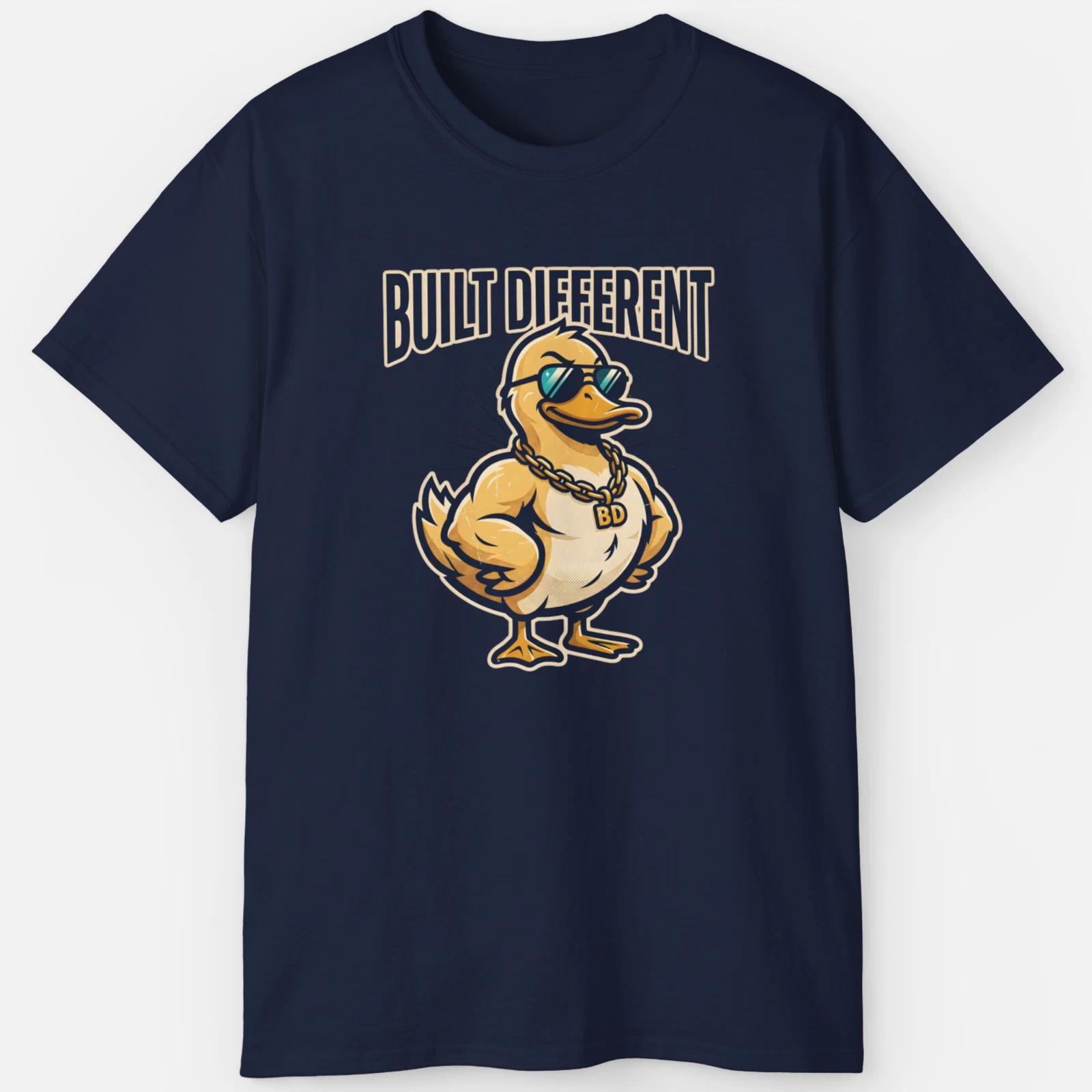 Built Different Duck Shirt – Funny Buff Duck Meme Tee L