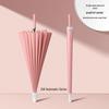 Windproof Solid Color 24-Rib Automatic Business Umbrella - Long Handle Sun and Rain Shield, Ideal for Gifting.