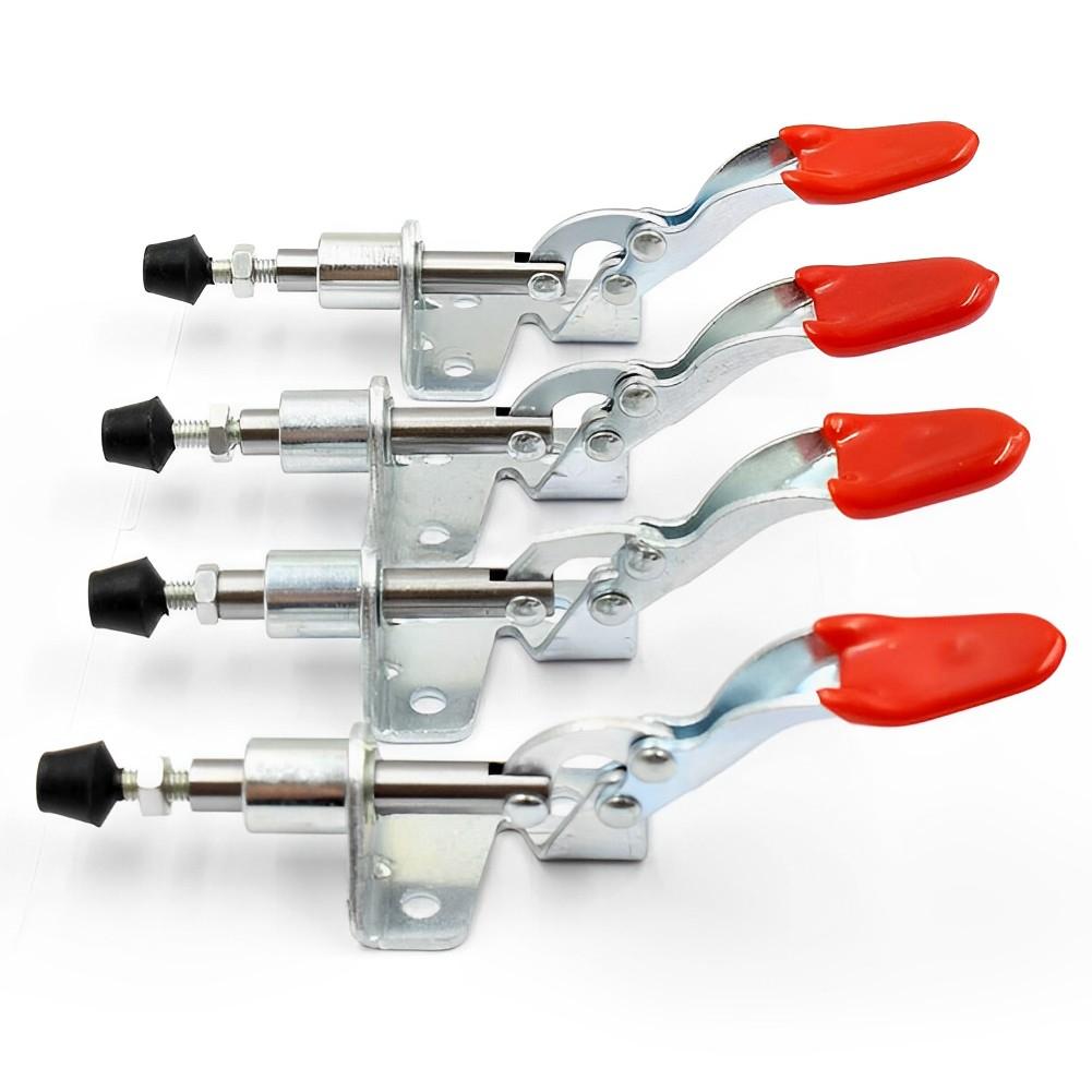 1/2PCS GH-301AM Quick Release Toggle Clamp 45KG 99Lbs Clamping Force Push-pull Clamps Plunger Stroke Hand Tool Vertical Type