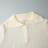 Spring/Summer 2025 Women's Cross-Border Openwork Knit Bubble Sleeve Sweater