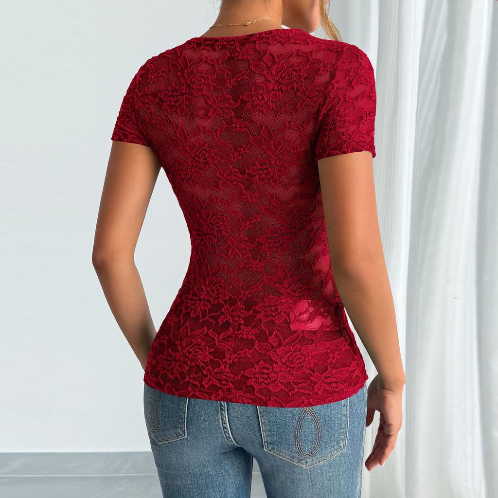 T Shirts For Women Pleated V-Neck Dressy Casual Blouses Printing Short Sleeve Summer Tops Loose Fit