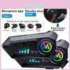 Casco Moto Y10 10m Auricolare Interfono Cuffia Bluetooth Illuminazione LED Interfono Lettore Musicale Accessorio Moto