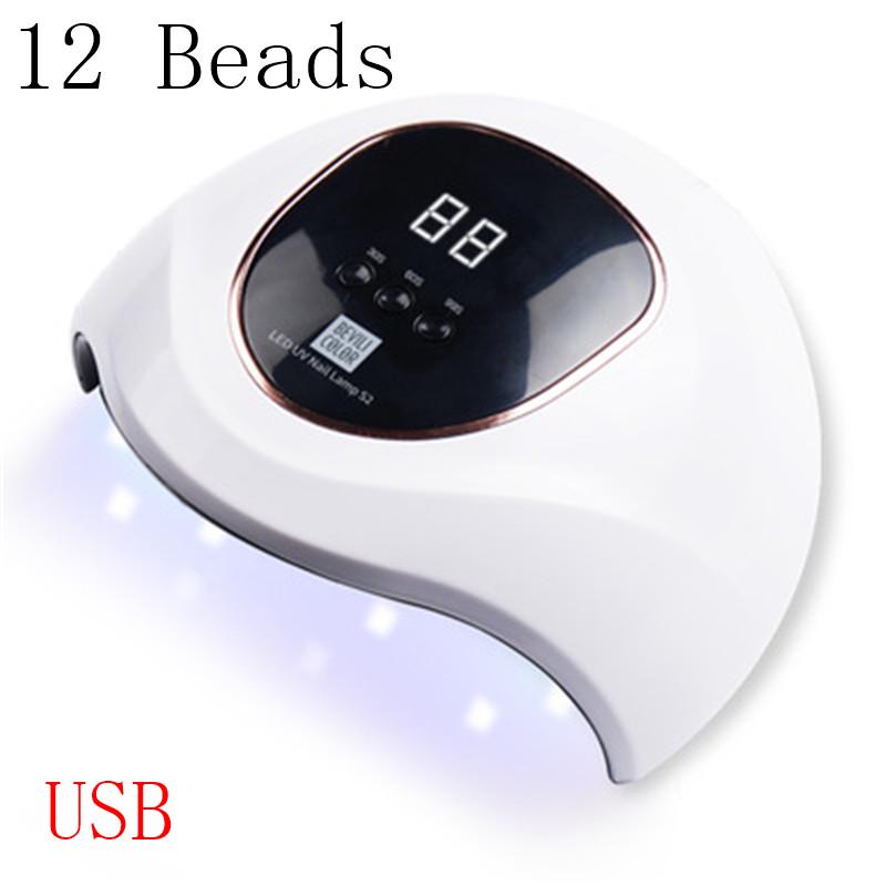 

Светодиодная сушилка для ногтей, 36 Вт, лампа для ногтей, сушилка для лака, лампа для сушки лака с 3 настройками таймера, маникюрная лампа 12Beads белый