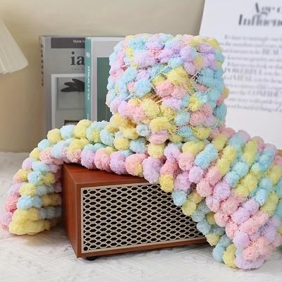 100g Space-Dyed Garment Accessories Mixed Color Handmade Crochet Knitting Weaving Thick Yarn Plush Multi-Color