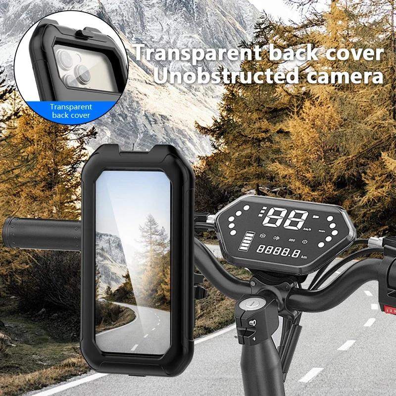 Universal Waterproof Motorcycle Bike Phone Mount - 360° Adjustable GPS Navigation Holder for iPhone Xiaomi
