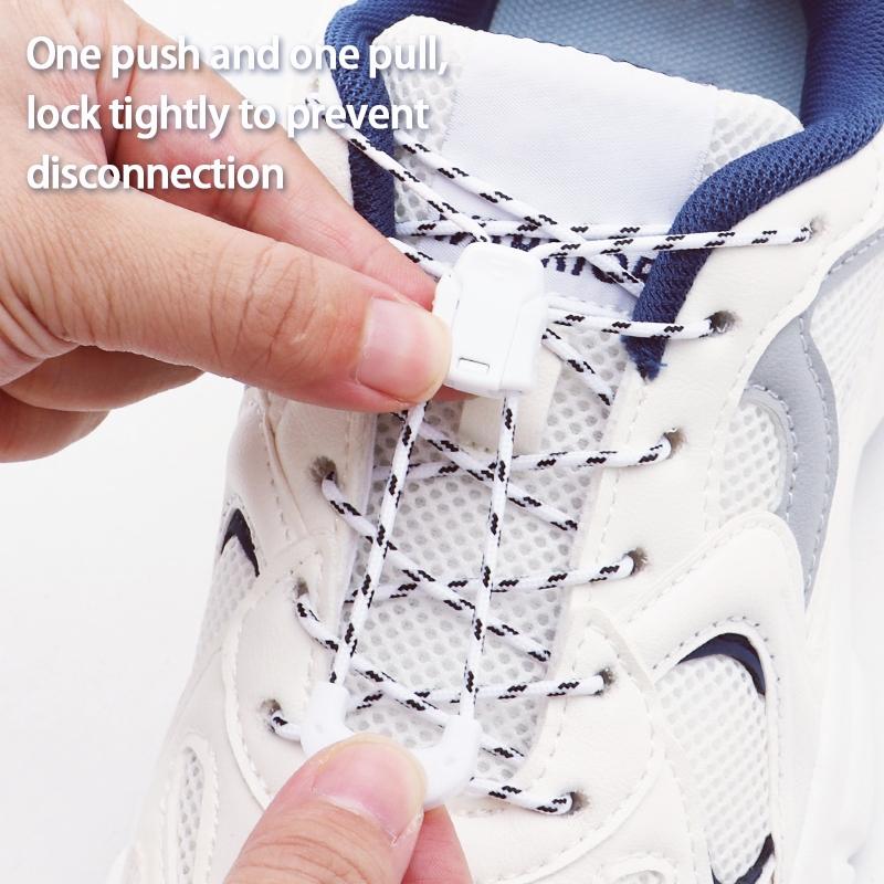 Adjustable No-Tie Shoelaces Elastic Lock Laces with Buckle for Running Hiking & Casual Shoes Unisex Adult Kids Shoe Accesories