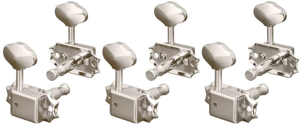 Scud Kluson type batten nickel 2042NS peg, knob, 3+3