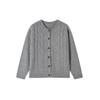 Elva' Island Women's Petite Loose Cable Knit Cardigan