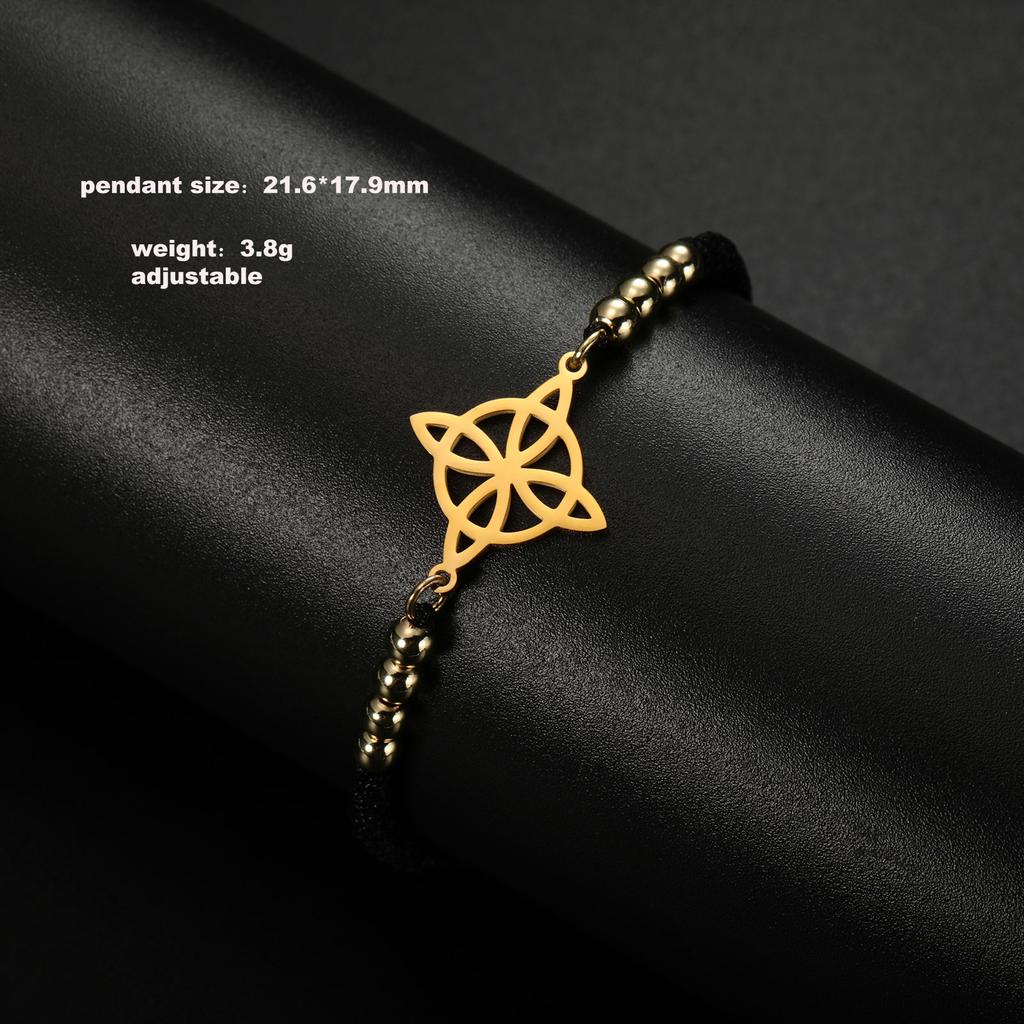 Náramky s kouzelným uzlem pro ženy nudo de bruja Nerezová ocel Amulet čarodějnictví Šťastné náramky Šperky lucky bhudda