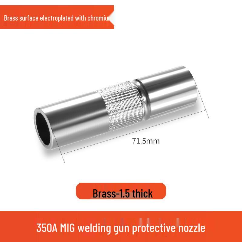 MIG Welding Protective Nozzle & Sleeve Set: 200A-500A Thickened Purple Copper for Gas Shielded Welding