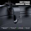 4PCS Car Back Seat Headrest Hooks, Rear Car Seat Storage Headrest Hanger Holder Hooks Organizer, Universal Auto Interior Accessories for Bag Purse