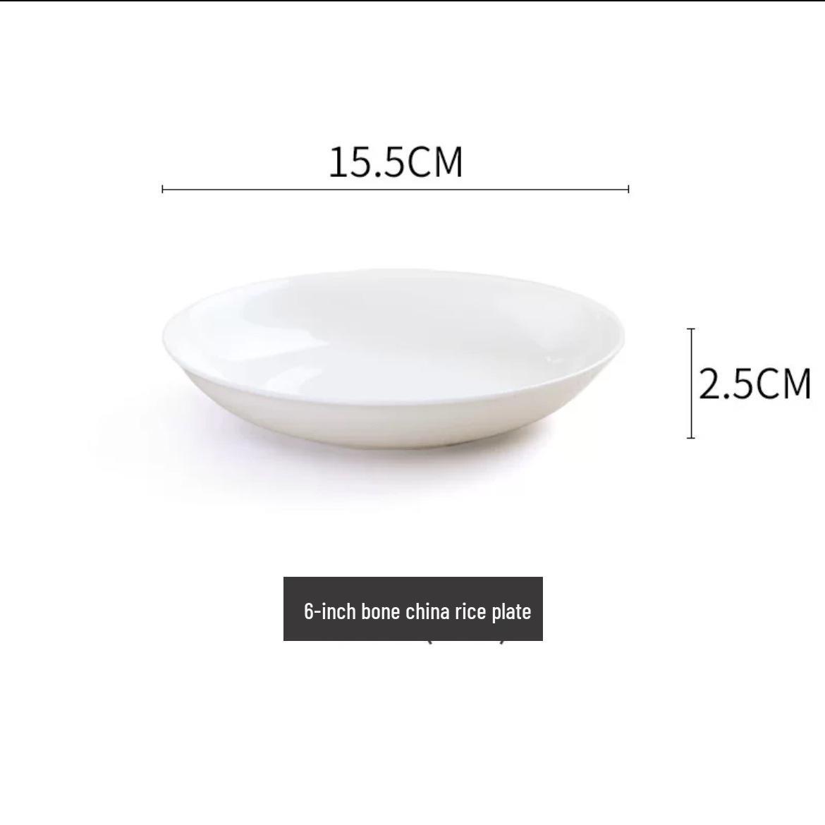 Глубокая тарелка из чистой белой костяной керамики - Элегантная керамическая посуда для дома и отеля