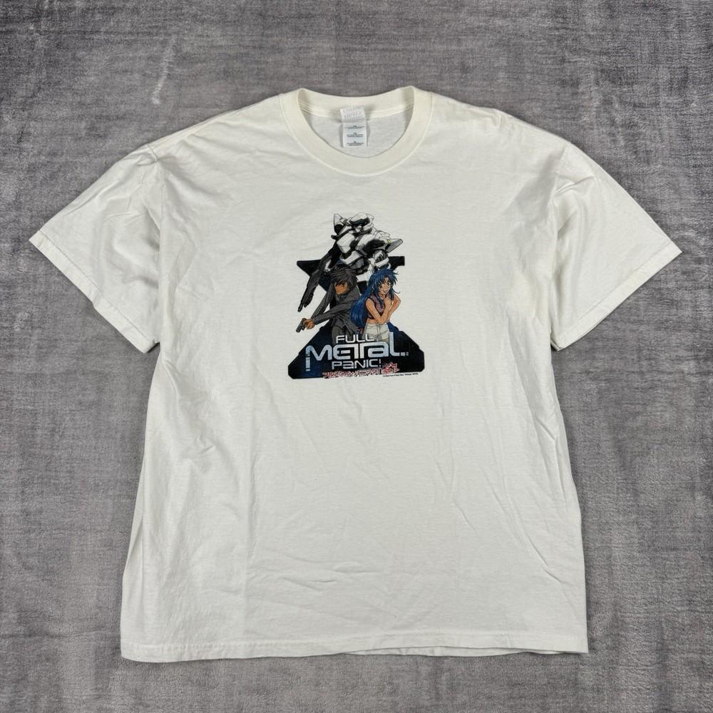 Vintage Full Metal Panic Shirt Mens XL White Anime Promo ADV Films Y2K 2002 Unisex T-Shirt