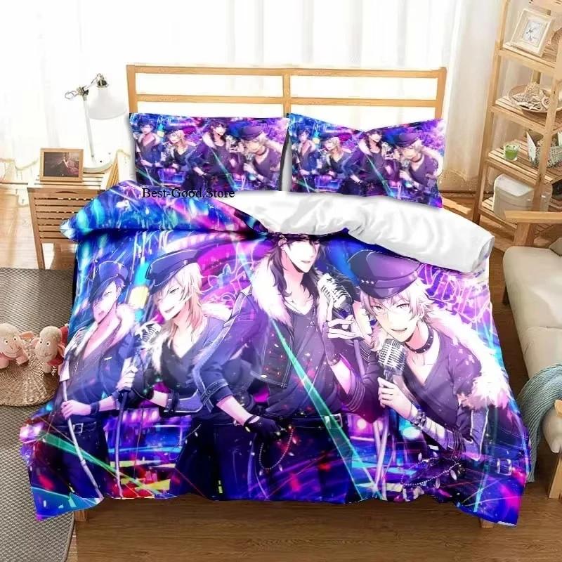 New Anime Rock Band Ensemble Stars All Season Twin Bedding Set 3 Piece Comforter Set Bed Duvet Cover Double King Comforter Cover