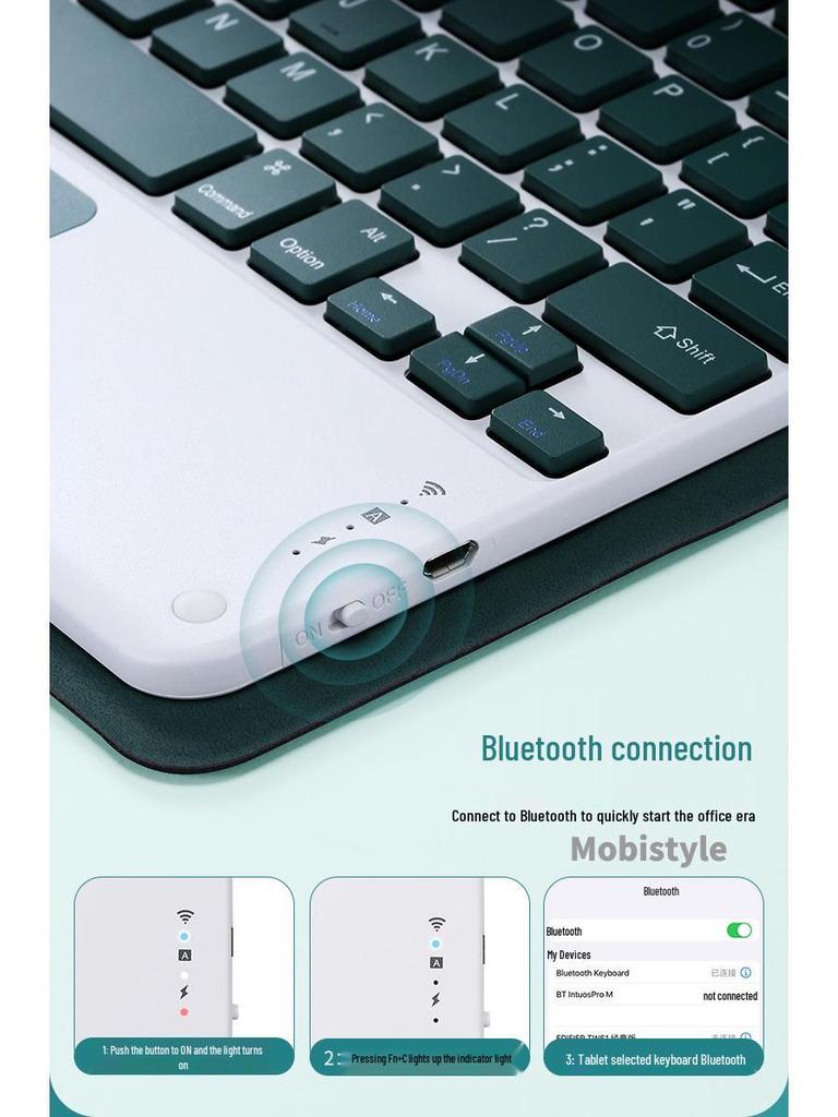 Redmi Pad Pro 12,1" Tablet-Hülle mit Bluetooth-Tastatur & Stifthalter für Xiaomi Poco