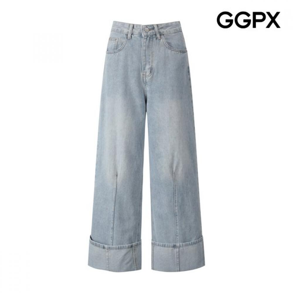 Ggpx New York One Tuck Roll Up Semi Wide Pants Gq4pt004f sky blue/S