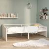 Vidaxl 3-Seater Sofa/Bed, White, Pine Wood, 90 X 200 Cm