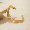  Distinctive Stainless Steel Metal Multi-layered Line Hollow Open Bracelet Bangle Fashion Women Trendy Jewelry Bijoux