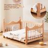Buchenholz Hundebett Atmungsaktiv Erhöhtes Haustierhaus für Kleine & Mittlere Hunde Ganzjahres Hundehütte Kronen-Design Welpen Prinzessin Betten