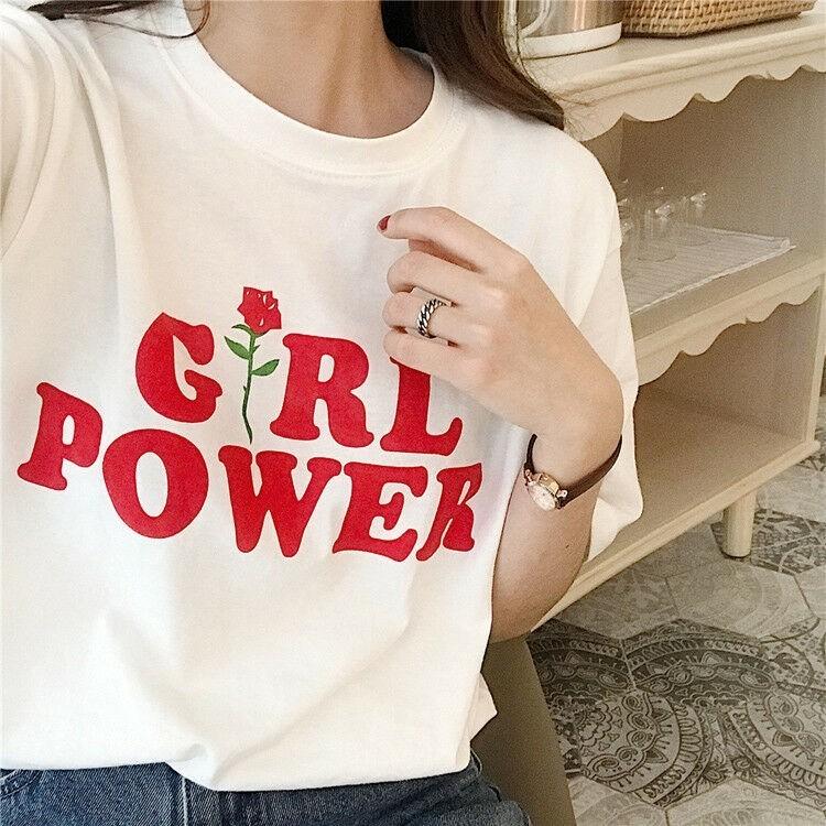 Premium Quality Casual T-shirt Featuring Girl Power Message For Confident Femmes