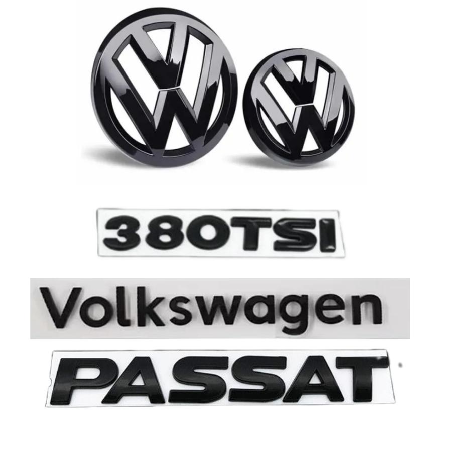 

For VW Volkswagen Jetta MK5 Golf Car front badge logo covered ABS sticker For Volkswagen Passat 280TSI/330TSI/380TSI front and r 2016-2018
