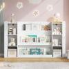 Children's shelf, picture book shelf with storage space, children's bookshelf, wooden furniture for children's room, white, 140 x 30 x 95 cm