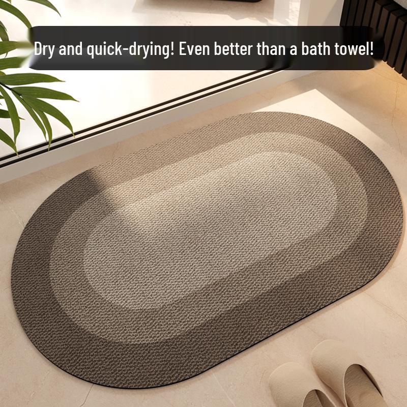 Moderne minimalistische schnelltrocknende Badematte aus Kieselgur – Wasserabsorbierend, schmutzabweisend, rutschfest, leicht zu reinigen