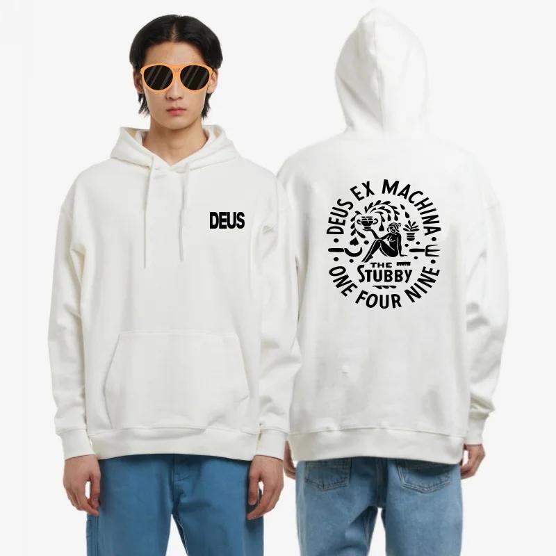 Men And Women Sweatshirt Letter Print Hooded DEUS EX MACHINA Pullovers Korean Fashion Loose Casual Hoodies Pullover Clothing BMX
