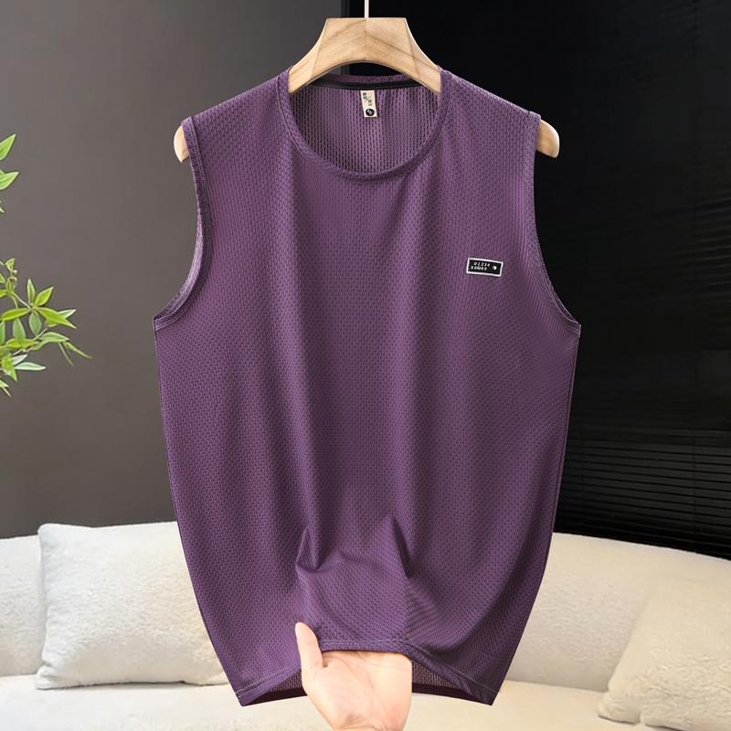 Pánské prodloužené rychleschnoucí tílko bez rukávů, prodyšná letní ležérní vesta (5XL-13XL)